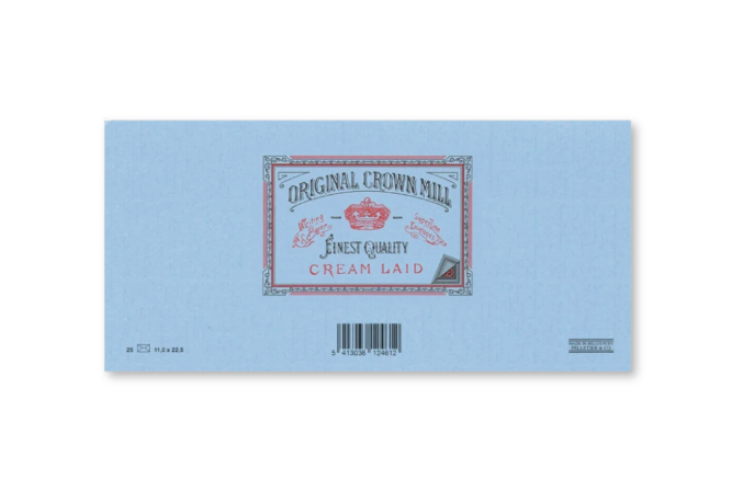 Original Crown Mill Laid Paper Envelopes 25 Pack – DL Blue