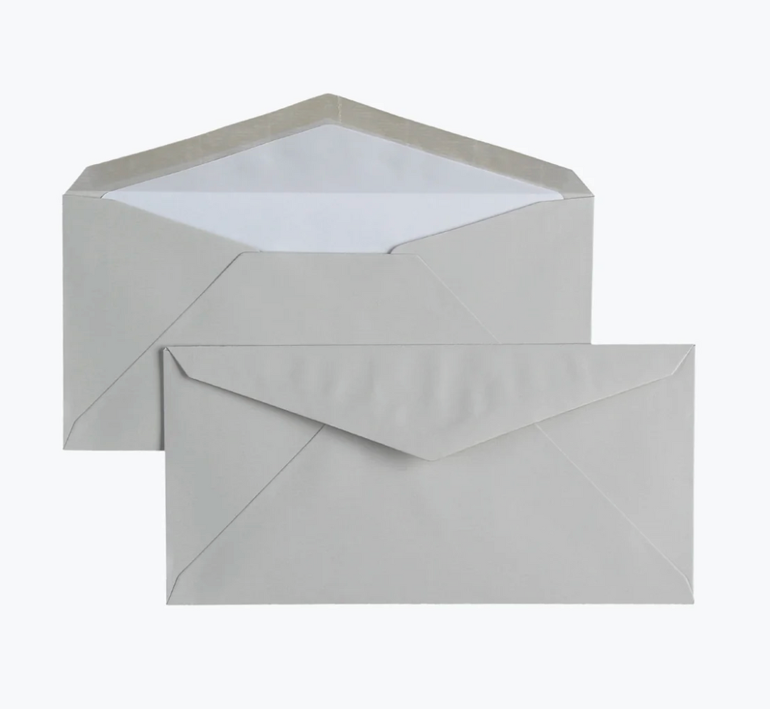 Original Crown Mill Laid Paper Envelopes 25 Pack – DL Grey