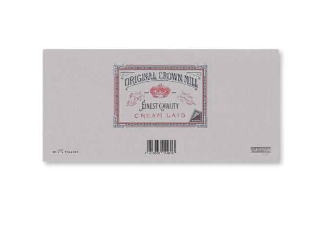 Original Crown Mill Laid Paper Envelopes 25 Pack – DL Grey