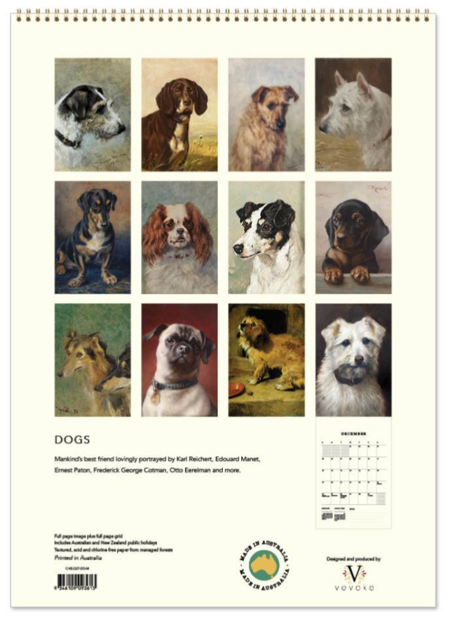 Vevoke Medium Calendar - Dogs