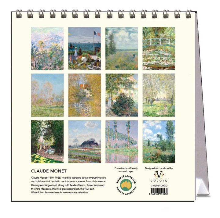 Vevoke Desk Calendar - Monet's Gardens