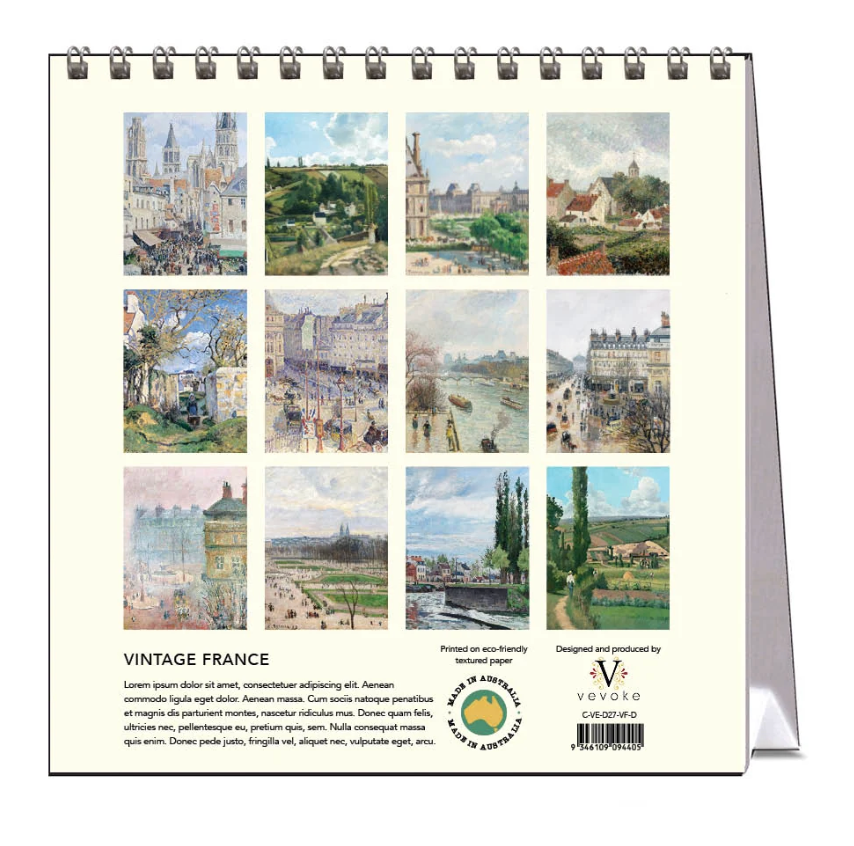 Vevoke Desk Calendar - Vintage France