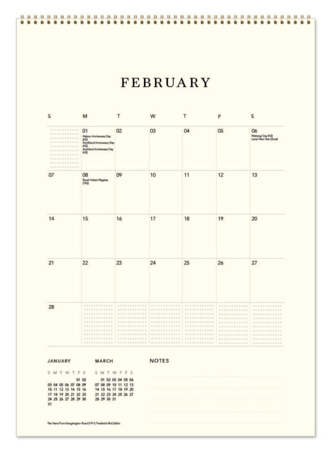 Vevoke Medium Calendar - Australian Landscapes