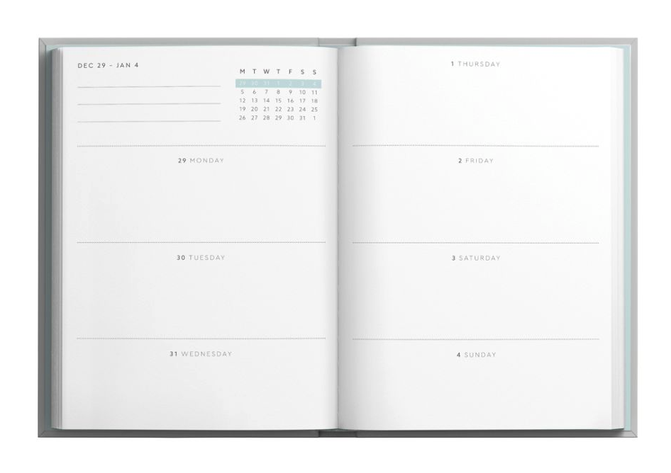 V&A A5 Hard Cover 2027 Diary - Flying Cranes