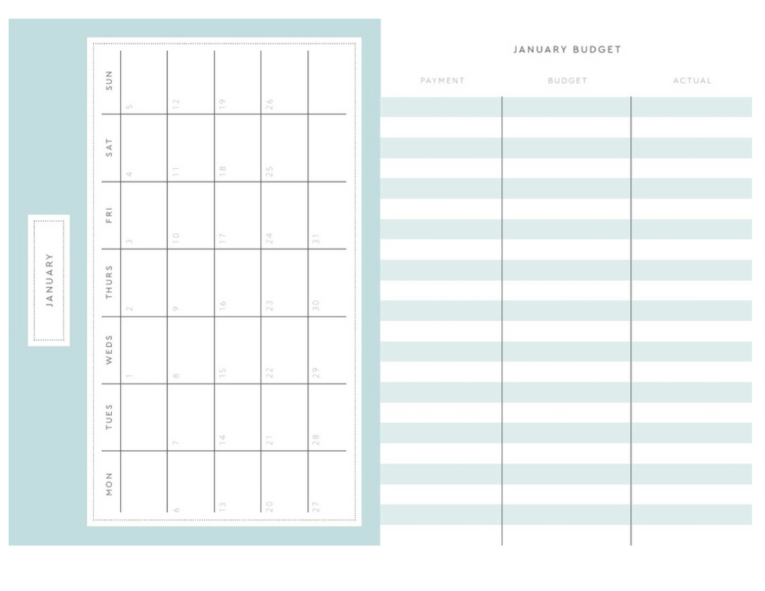 Kaleido A5 Hard Cover 2027 Diary - Blue and Orange Stripe