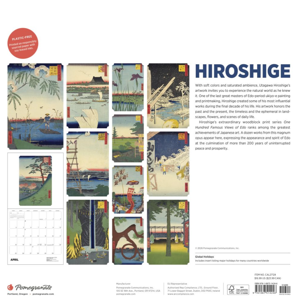 Pomegranate 2027 Calendar - Hiroshige