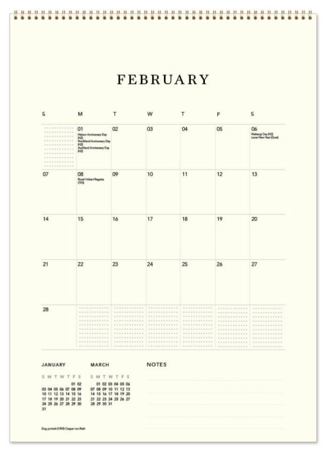 Vevoke Medium Calendar - Dogs