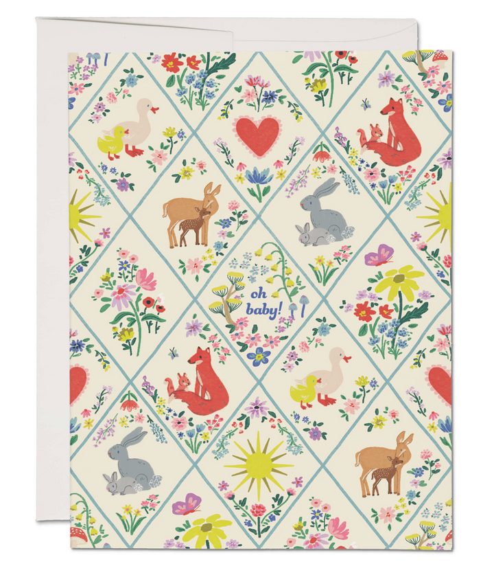 Red Cap Card - Woodland Critters