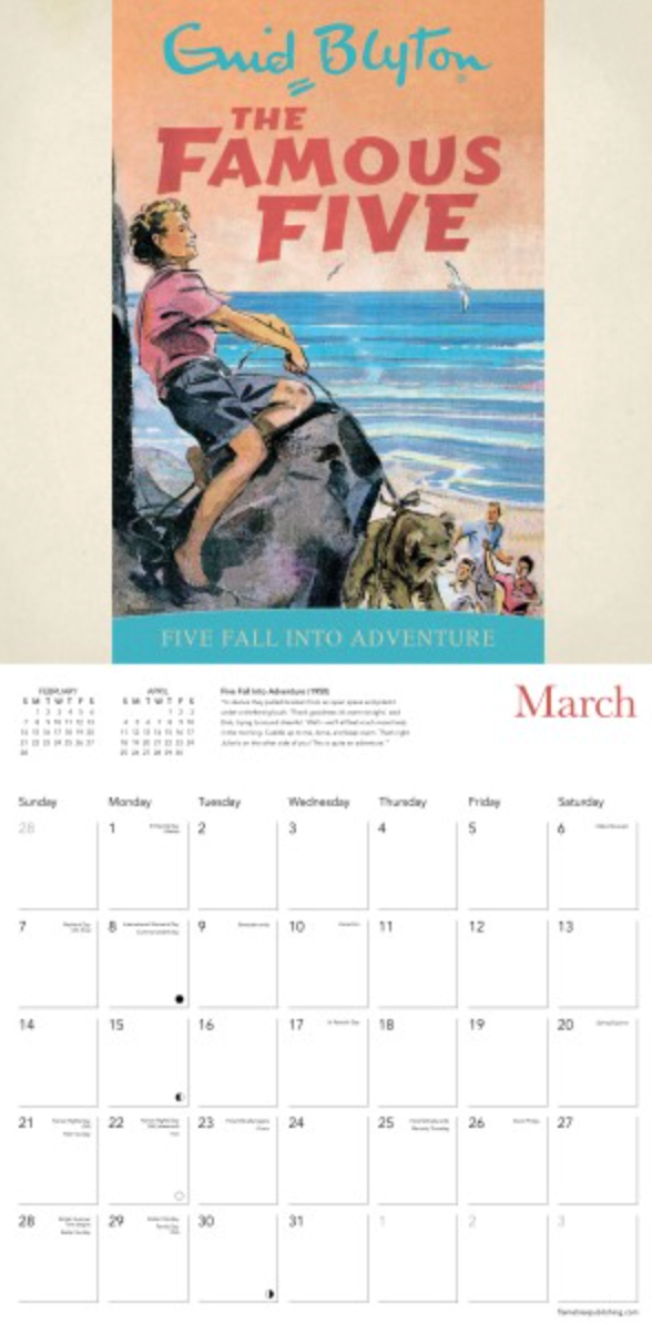 2027 Flame Tree Wall Calendar - The Famous Five