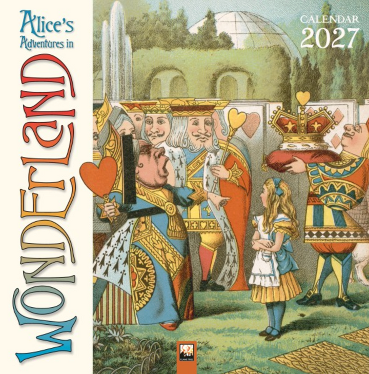 2027 Flame Tree Wall Calendar - Alice's Adventures in Wonderland