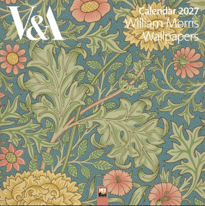 2027 Flame Tree Wall Calendar - William Morris Wallpapers