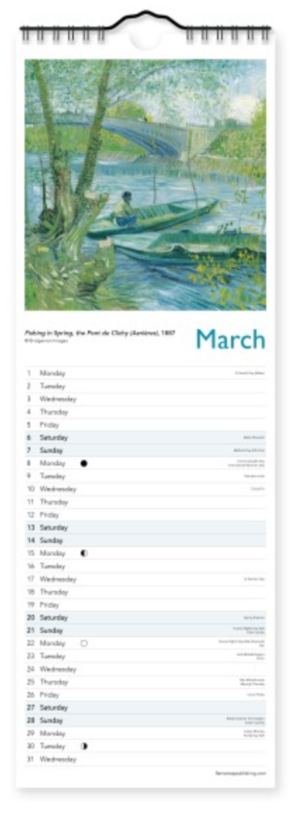 2027 Flame Tree Slim Calendar - Vincent Van Gogh