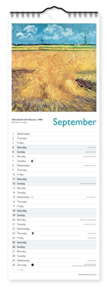 2027 Flame Tree Slim Calendar - Vincent Van Gogh