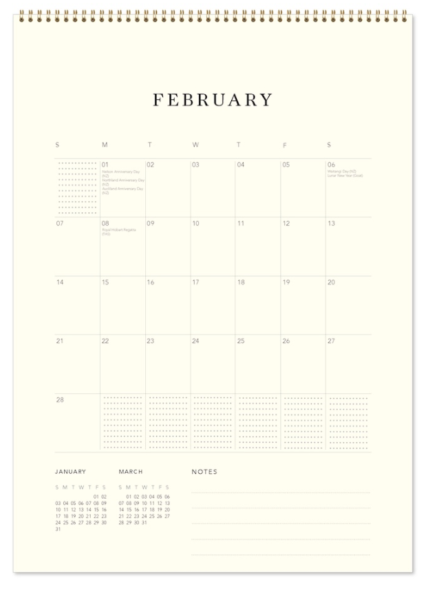 Vevoke Medium Calendar - Sacredbee