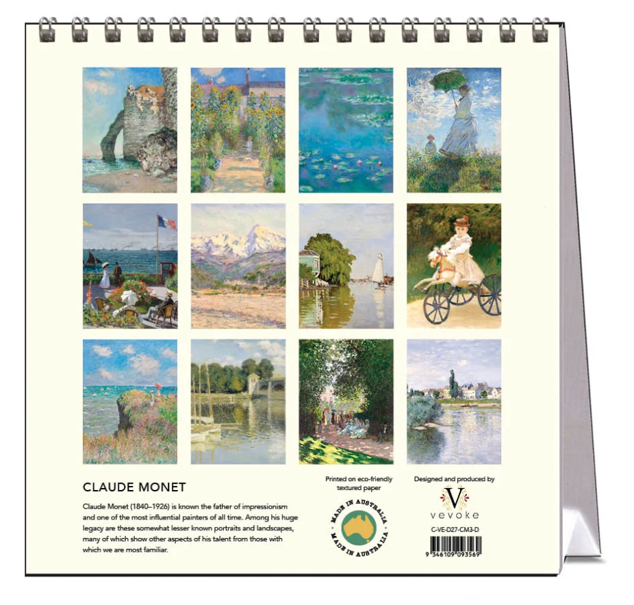 Vevoke Medium Calendar - Monet - People and Places