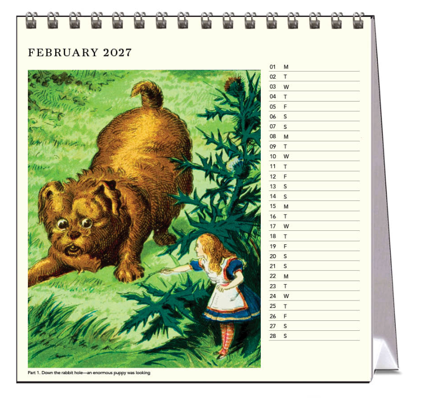 Vevoke Desk Calendar - Alice in Wonderland