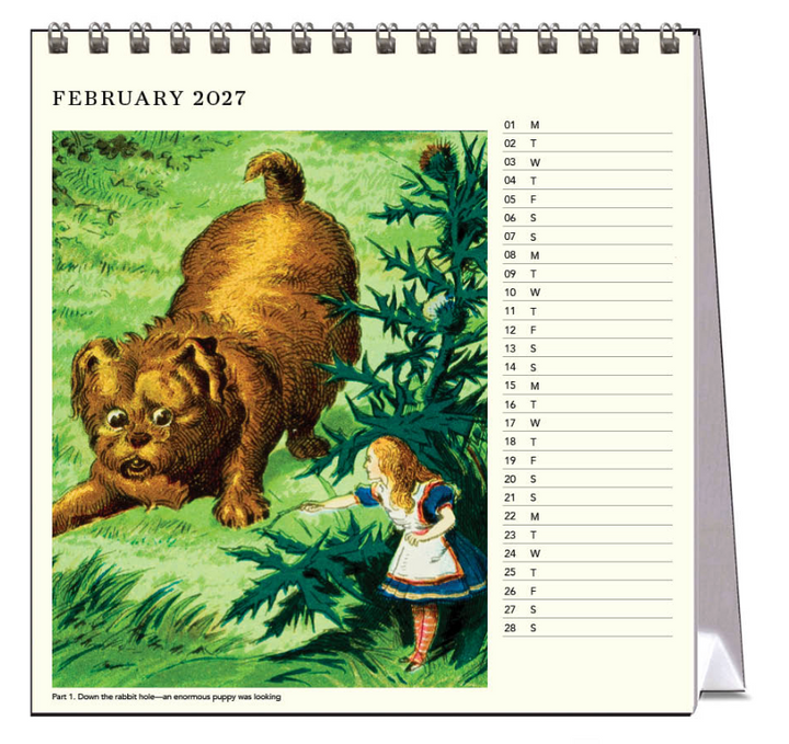 Vevoke Desk Calendar - Alice in Wonderland