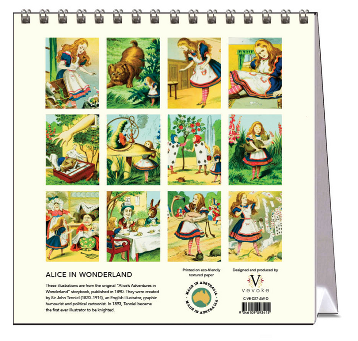 Vevoke Desk Calendar - Alice in Wonderland