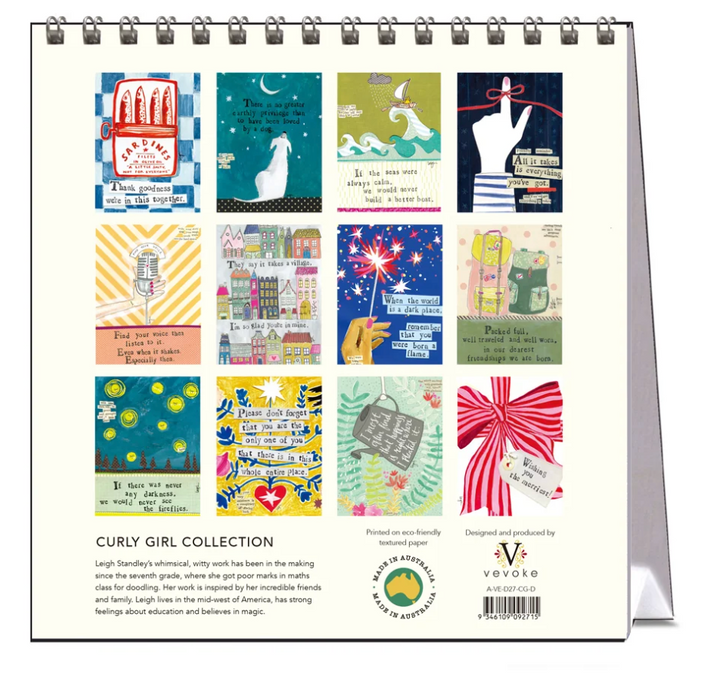 Vevoke Desk Calendar - Curly Girl