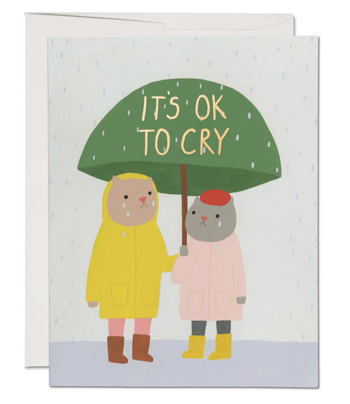 Red Cap Card - It's Ok To Cry