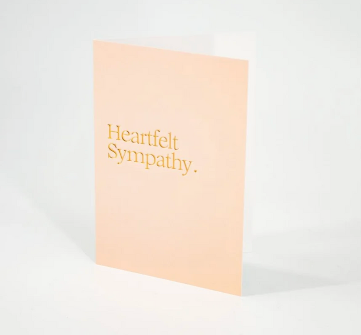 Postco Card - Heartfelt Sympathy Pink/Gold