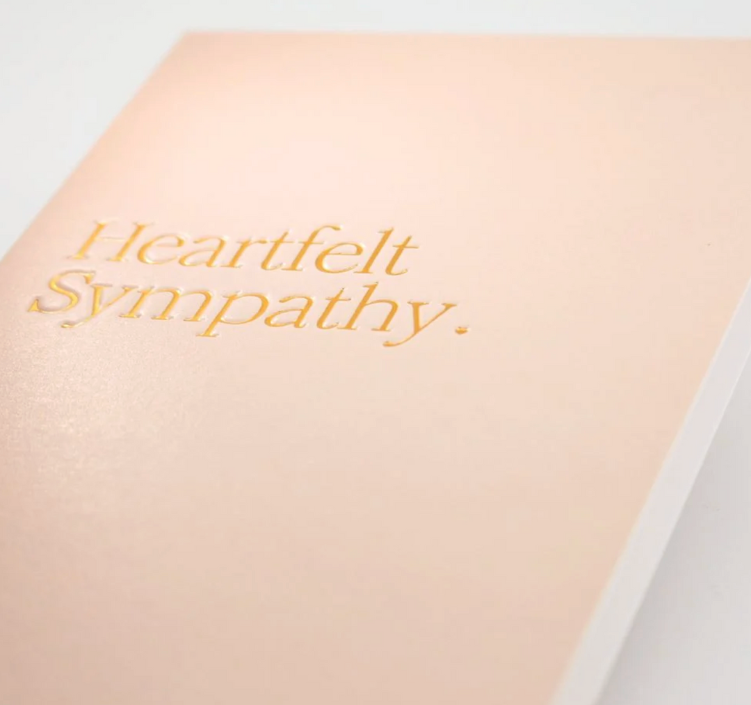 Postco Card - Heartfelt Sympathy Pink/Gold