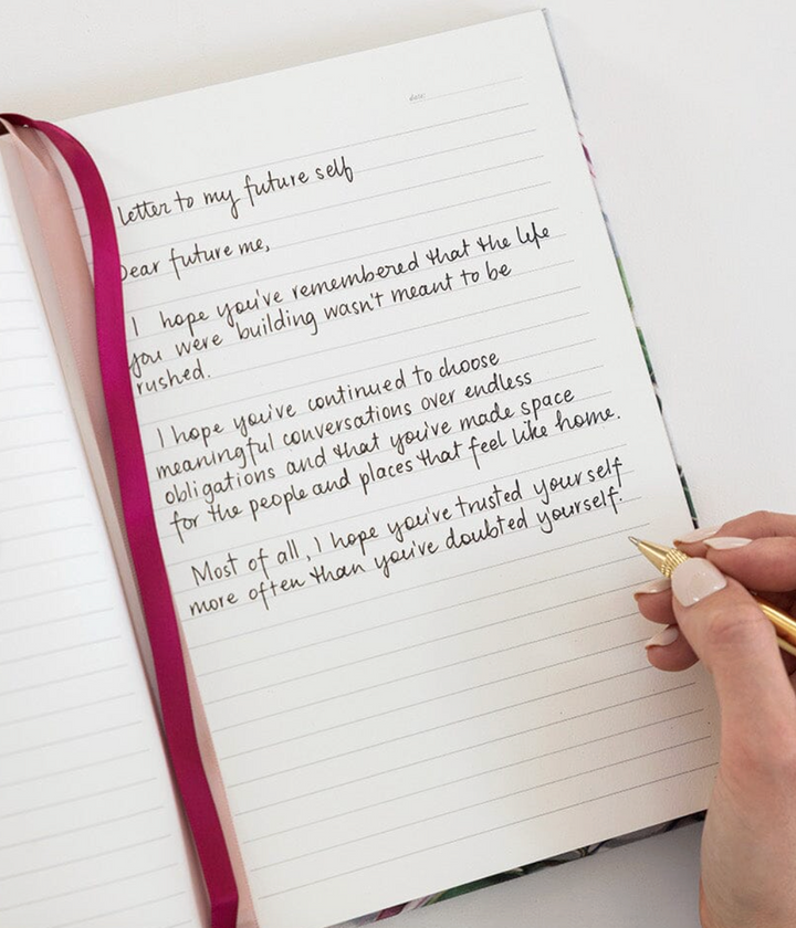 Bespoke Letterpress Linenbound Journal - Waratah