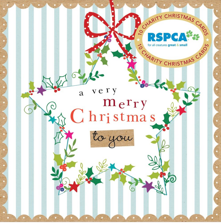 Christmas Card Wallet - RSPCA - Star Wreath