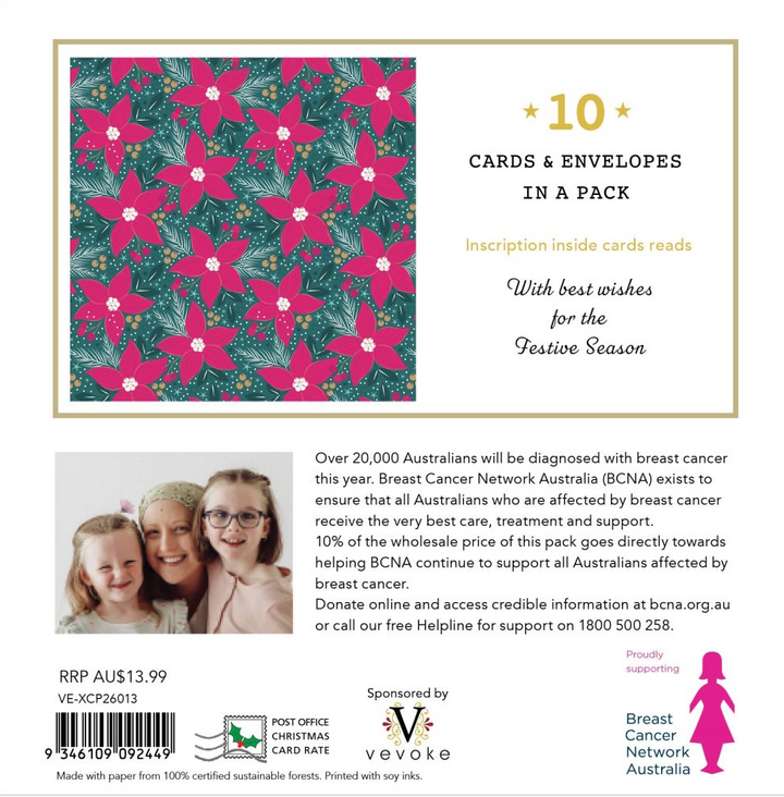 Christmas Card Wallet - BCNA - Christmas Flora