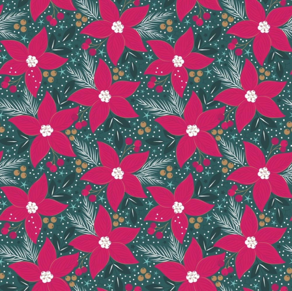 Christmas Card Wallet - BCNA - Christmas Flora