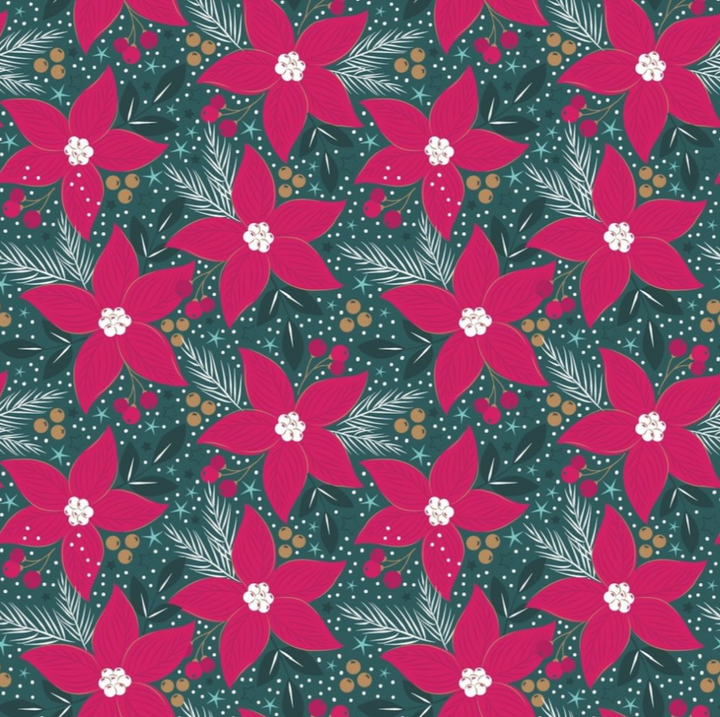 Christmas Card Wallet - BCNA - Christmas Flora