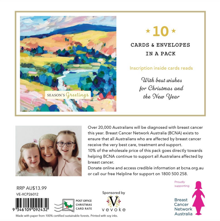 Christmas Card Wallet - BCNA - Australian Christmas Landscape