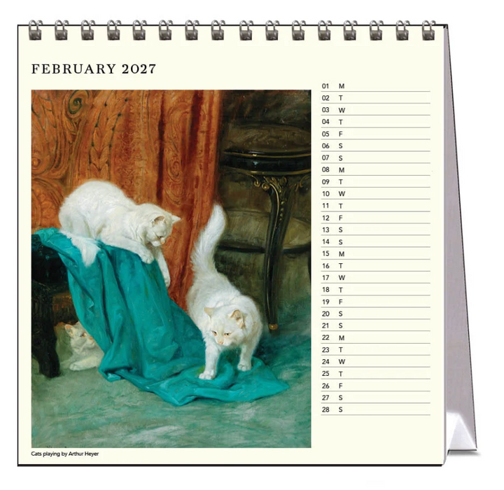 Vevoke Desk Calendar - Artful Cat
