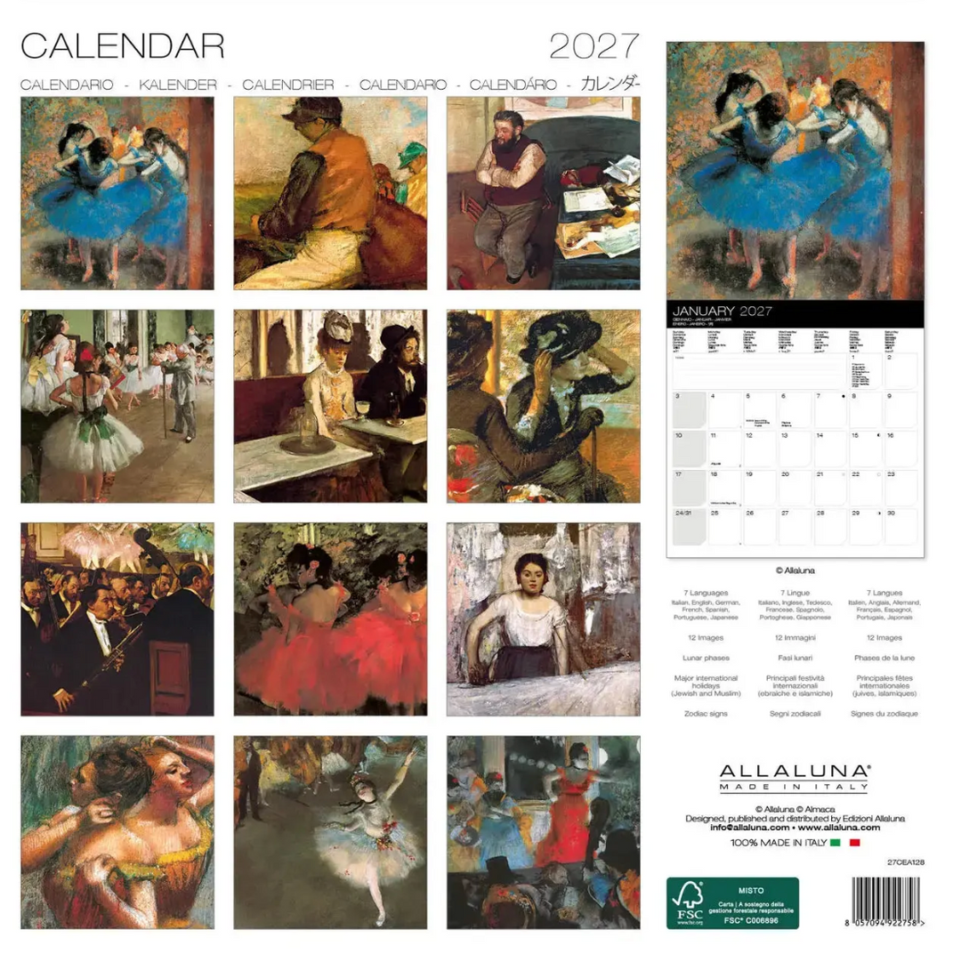 Allaluna 2027 Calendar - Degas