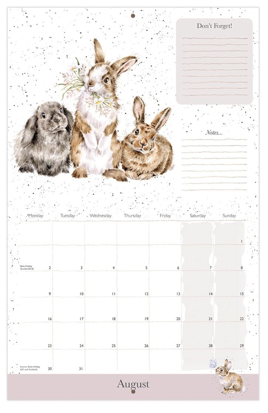 Wrendale Designs 2027 A3 Calendar - Country Set