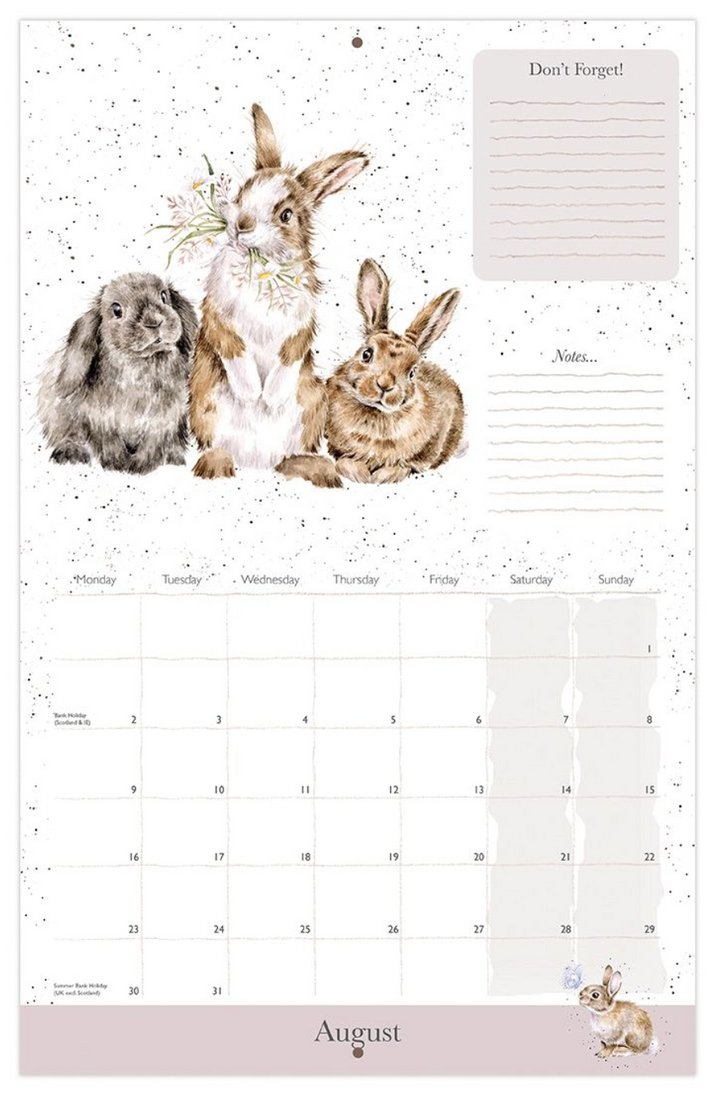 Wrendale Designs 2027 A3 Calendar - Country Set