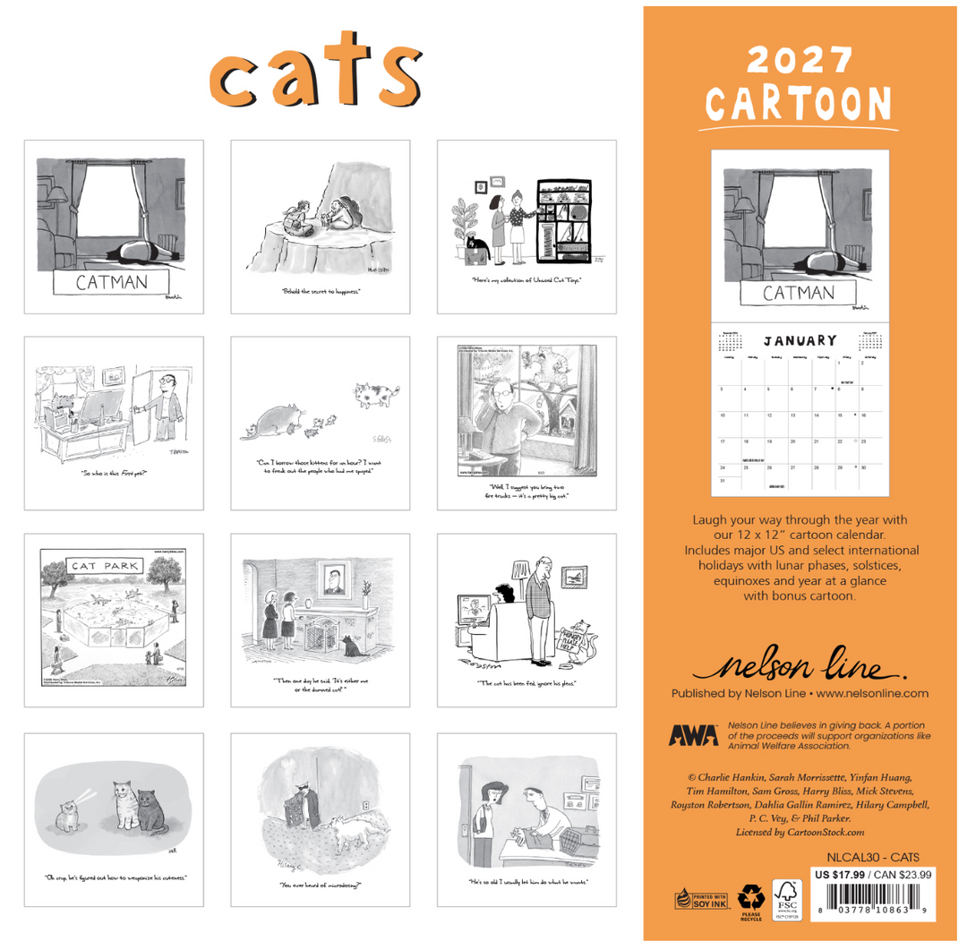New Yorker 2027 Calendar - Cats