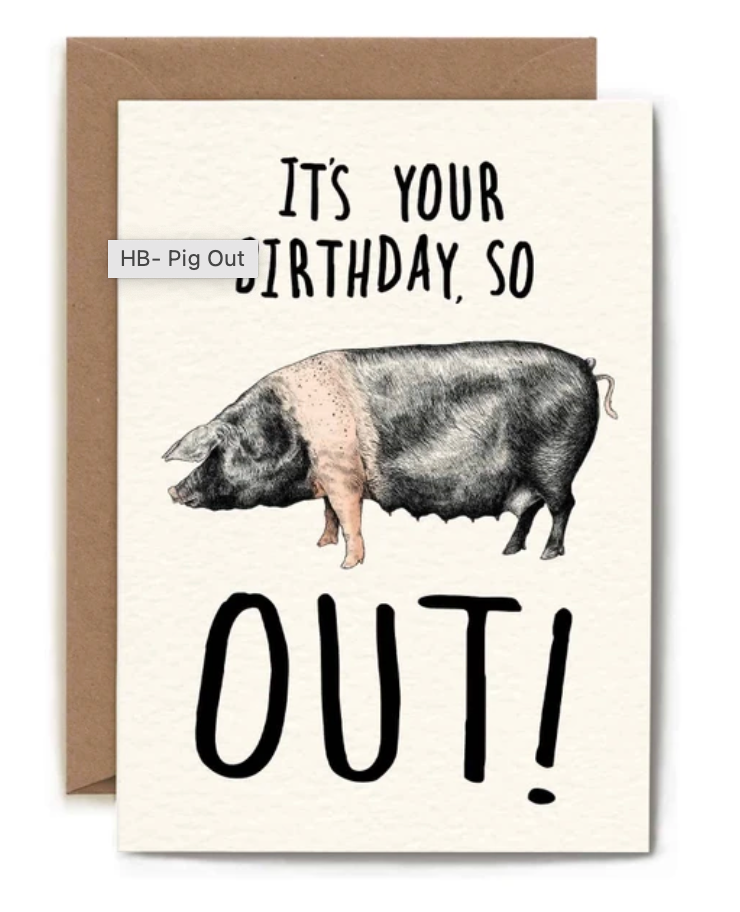 Bewilderbeest Card - Pig Out