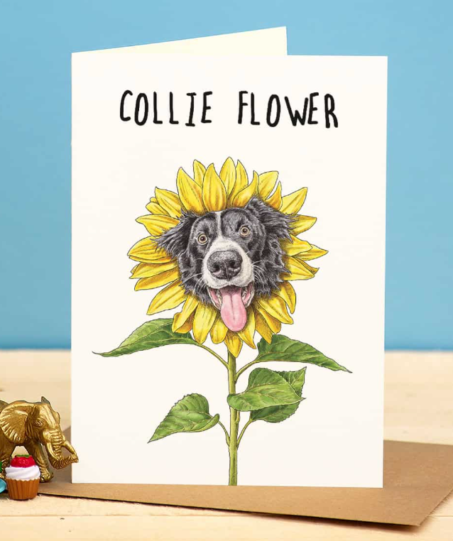 Bewilderbeest Card - Collie Flower