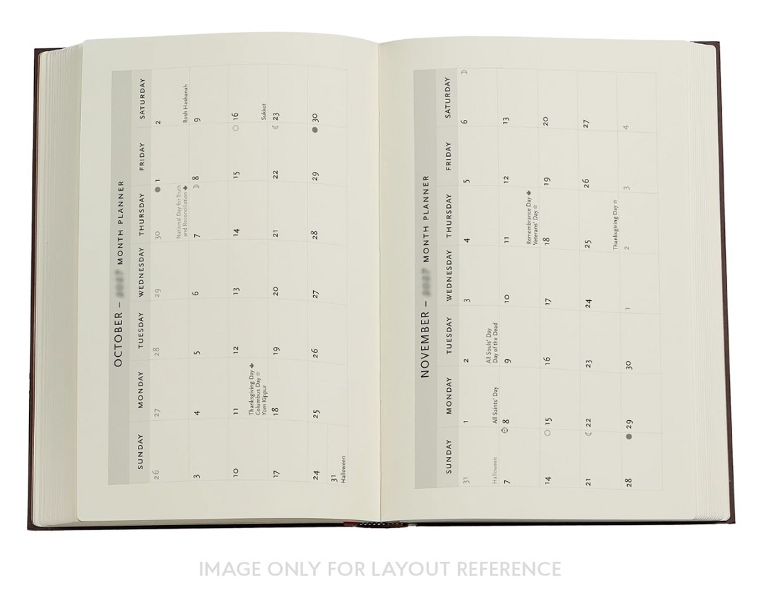 2027 Monet’s Chrysanthemums Maxi Horizontal 12-Month Hardcover Week Planner