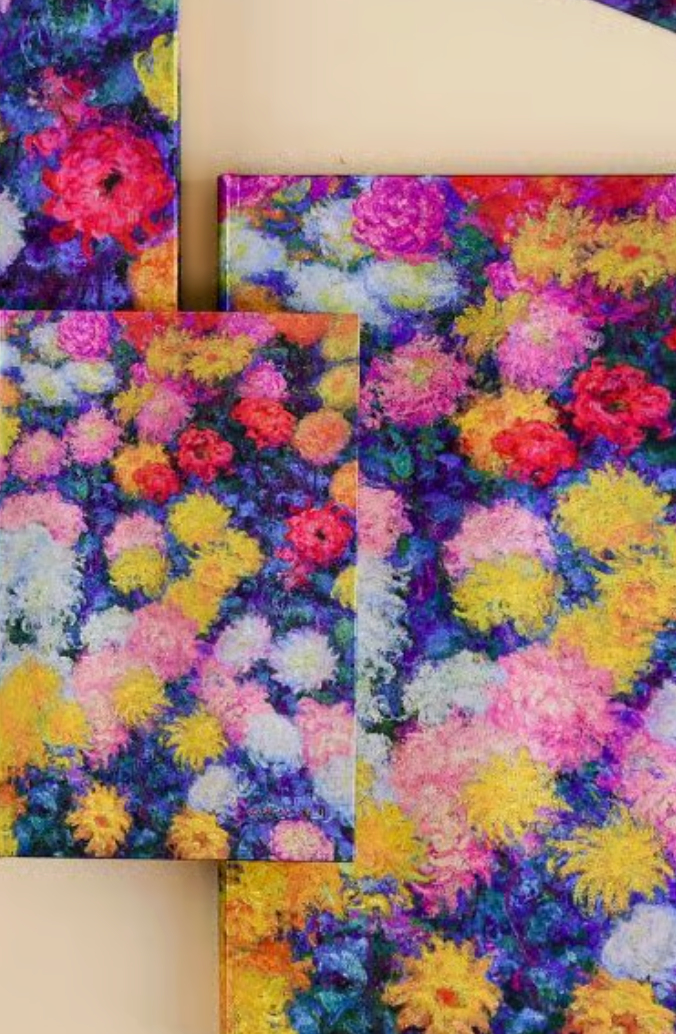 2027 Monet’s Chrysanthemums Maxi Horizontal 12-Month Hardcover Week Planner