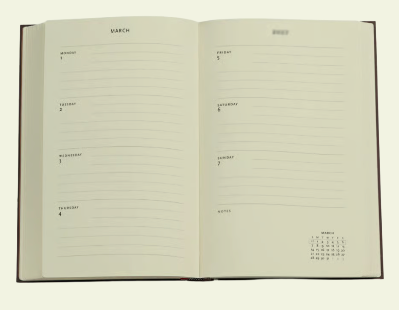 2027 Blue Luxe Maxi Horizontal 12-Month Hardcover Week Planner
