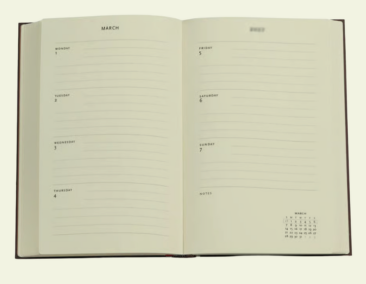 2027 Blue Luxe Maxi Horizontal 12-Month Hardcover Week Planner