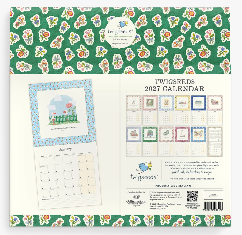 2027 Twigseeds Wall Calendar