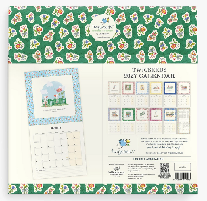 2027 Twigseeds Wall Calendar