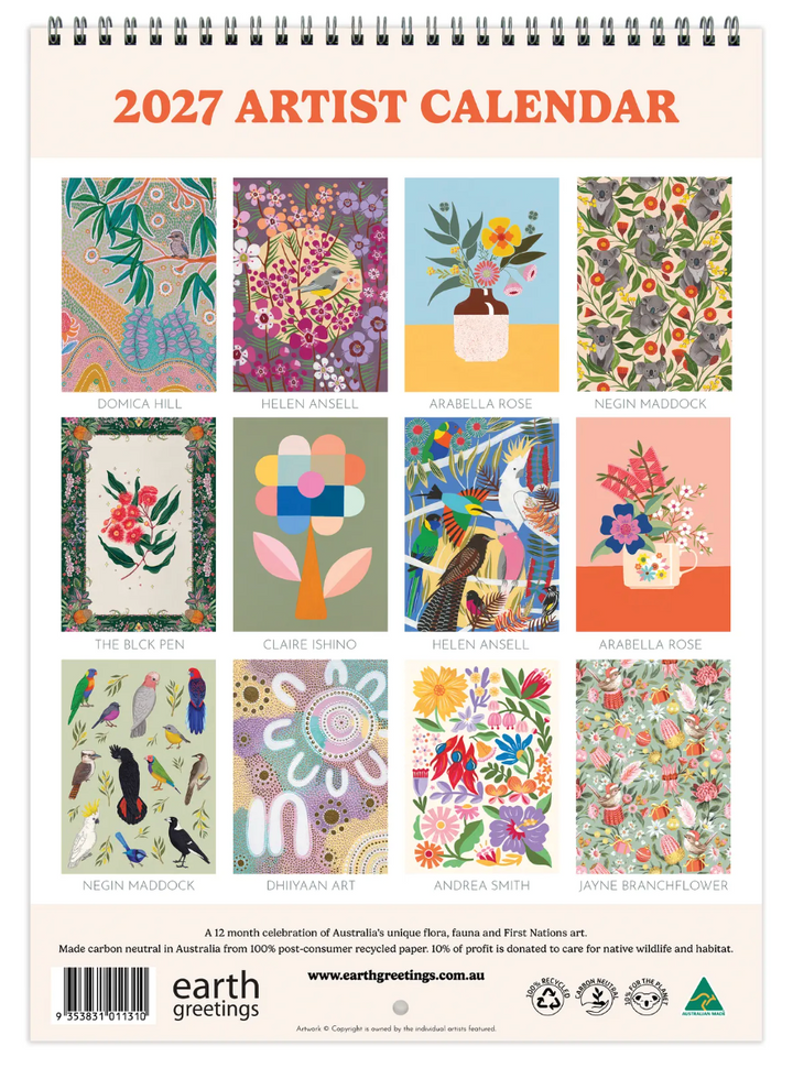 Earth Greetings - 2027 Artist Calendar
