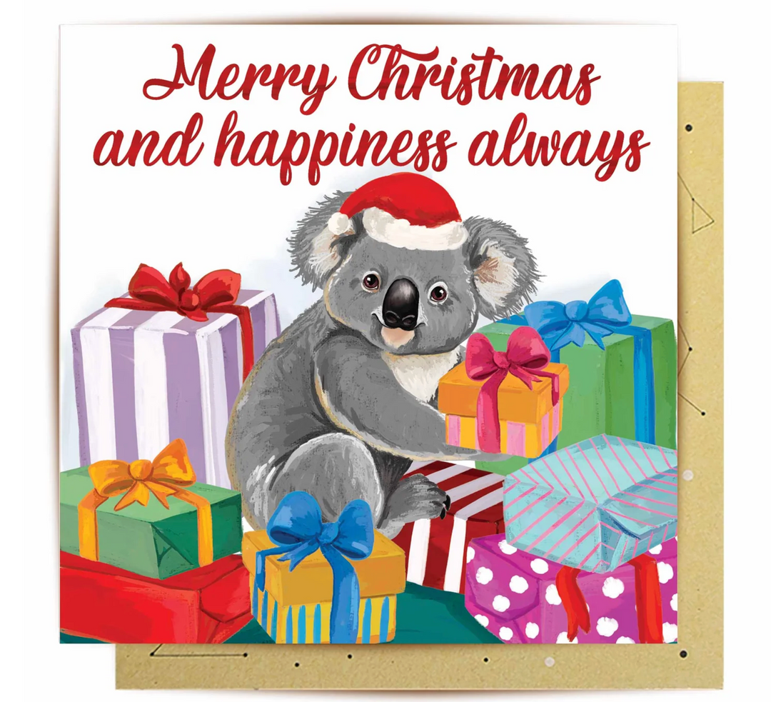 La La Land Christmas Card - Happiness Always Koala