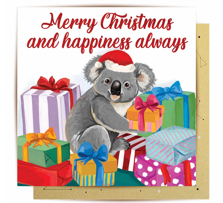 La La Land Christmas Card - Happiness Always Koala