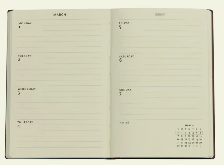 2027 Silk Sky Mini Horizontal 12-Month Hardcover Week Planner