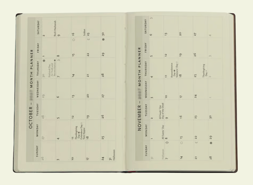 2027 Silk Sky Mini Horizontal 12-Month Hardcover Week Planner